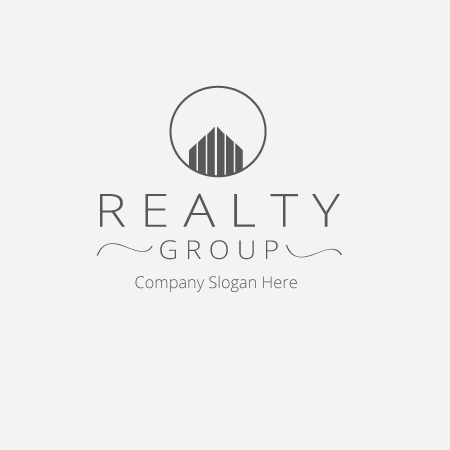 minimalist real estate logo design realty group