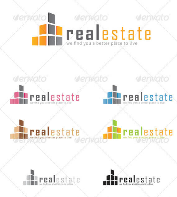 Modern Real Estate logo design Template