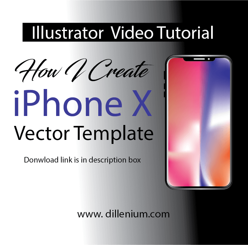 Apple iphone X vector template