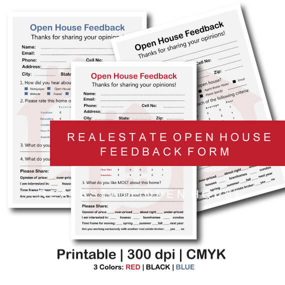 realtor open house feedback form