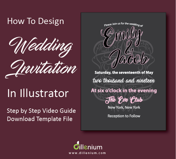 how to design a wedding invitation in adobe illustrator