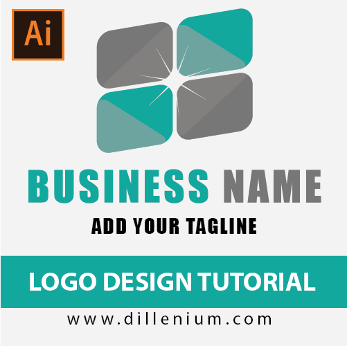 flat logo design tutorial