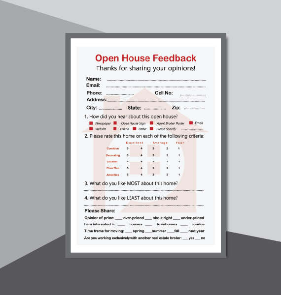 open house feedback form