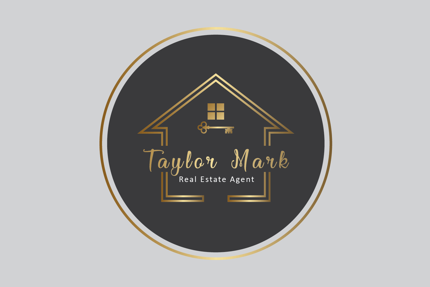 Real Estate Agent Logo with House Sign - Realtor Logo Design