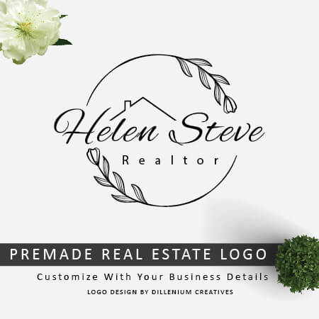 feminine real estate logo - realtor logo - realty logo - real esate agent logo (2)