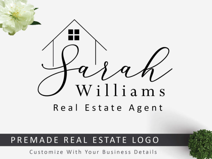 Feminine Real Estate Logo Design For Realtor and Broker