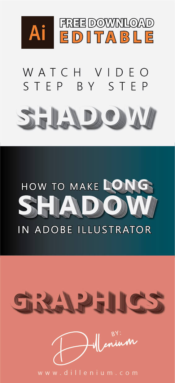 long shadow illustrator - illustrator long shadow text