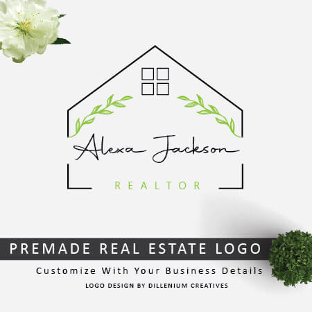 Real Estate Logo - Feminine Realtor logo - real estate logo branding