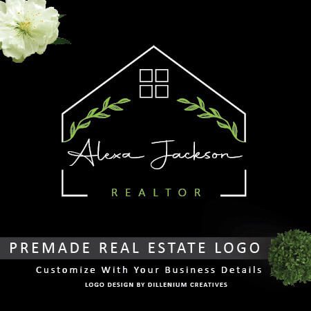 real estate logo feminine - women realtor logo branding