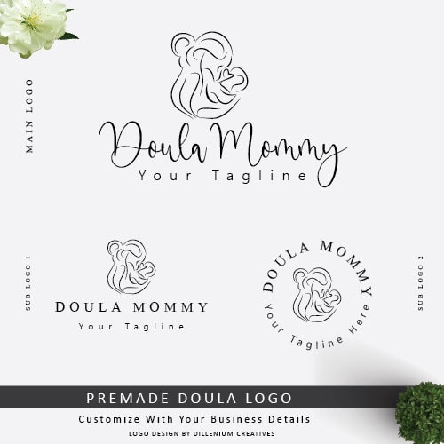 Doula Logo - Motherhood logo - Mid Wife Logo - Birth Services Logo